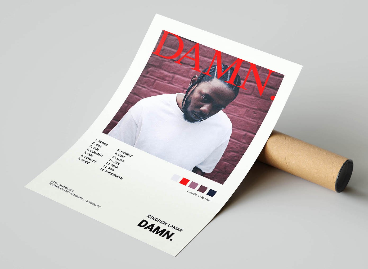 Kendrick Lamar - DAMN Album Cover Poster | Architeg Prints